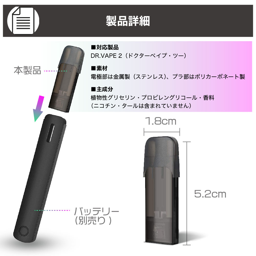 ◇高品質 DR.VAPE Model 2 専用カートリッジ nmef.com