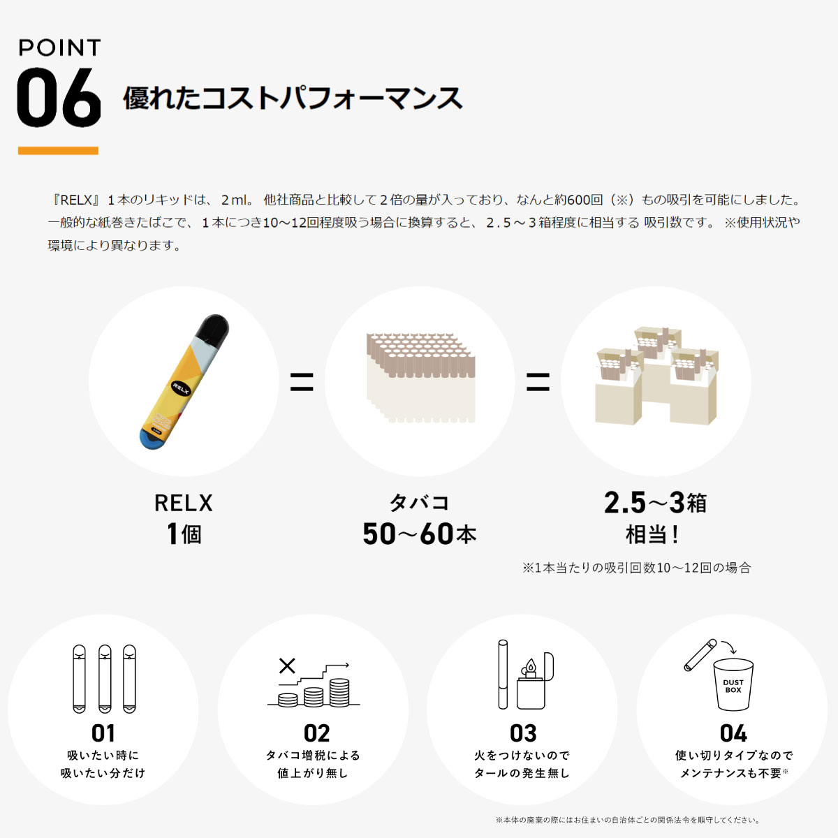 RELX 電子タバコ 使い捨て ベイプ 持ち運び シーシャ 本体 リキッド