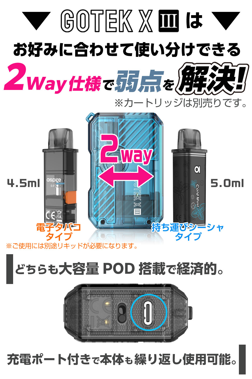 Aspire GOTEK X3 持ち運び シー...の詳細画像3