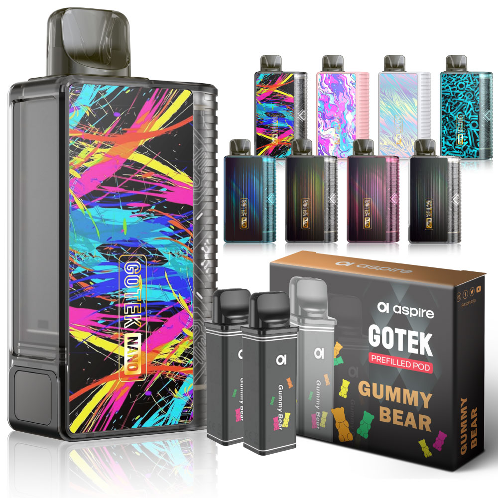 Aspire GOTEK Nano 持ち運び シーシャ 電子タバコ ベイプ 使い捨て POD