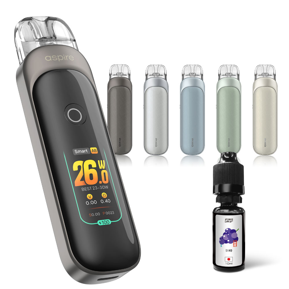 電子タバコ ベイプ Aspire Pixo スターターキット 本体 持ち運び シーシャ 使い捨て POD おすすめ タール ニコチン0 禁煙 最新 アスパイア ピクソー |  | 04