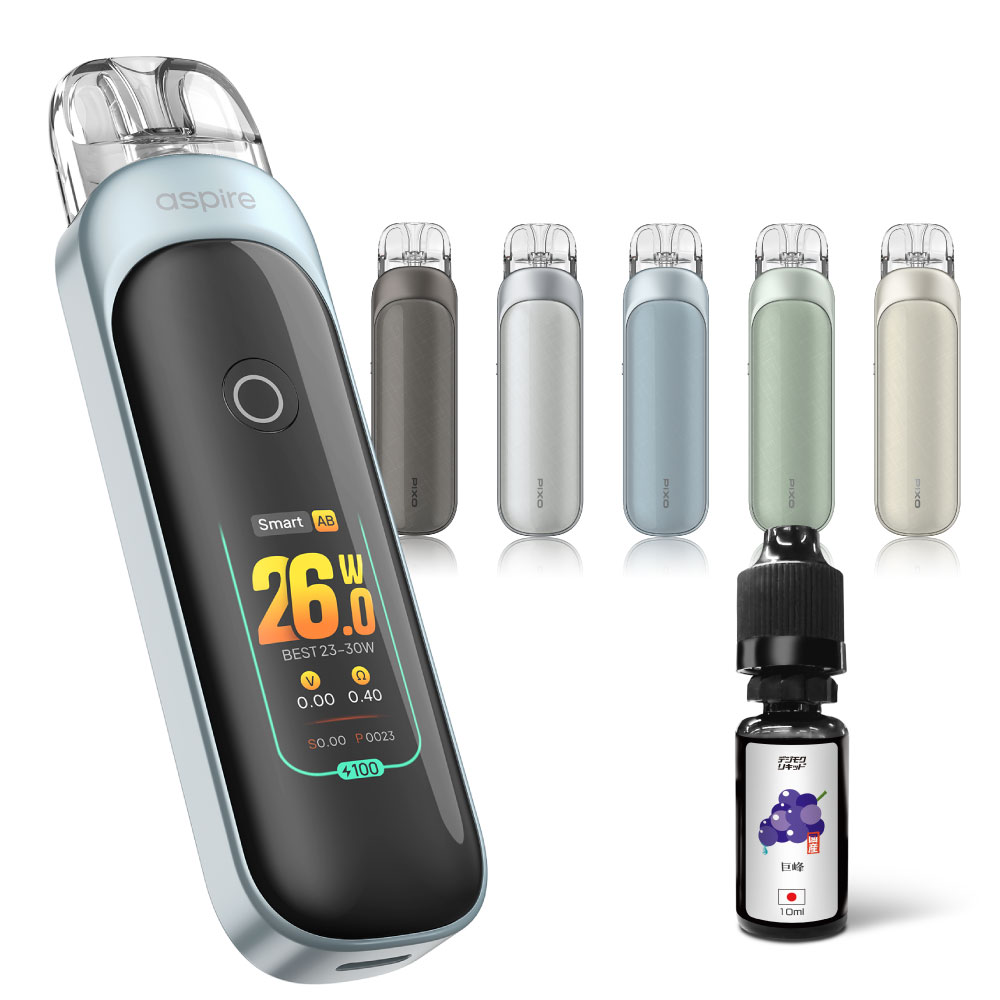 電子タバコ ベイプ Aspire Pixo スターターキット 本体 持ち運び シーシャ 使い捨て POD おすすめ タール ニコチン0 禁煙 最新 アスパイア ピクソー |  | 02
