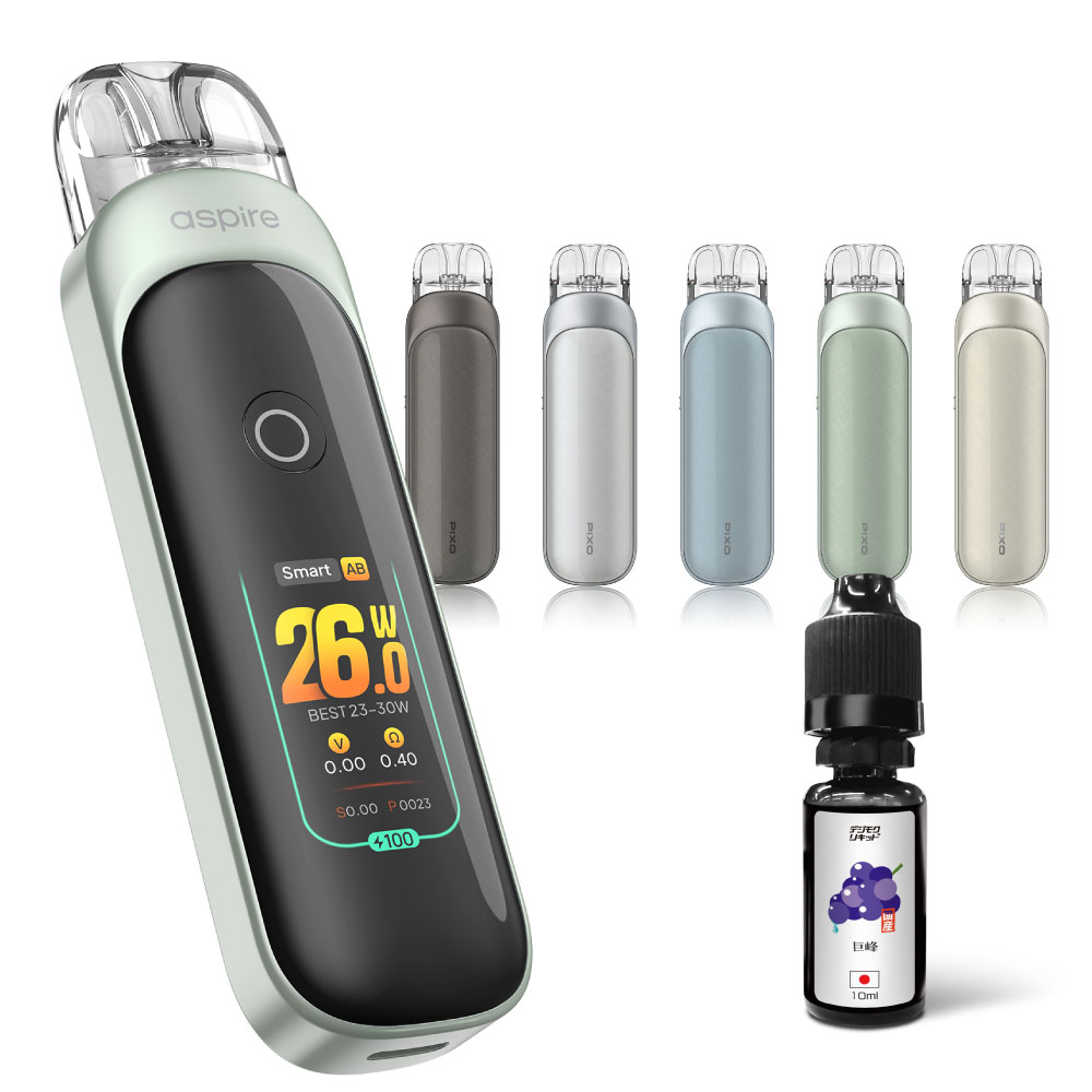 電子タバコ ベイプ Aspire Pixo スターターキット 本体 持ち運び シーシャ 使い捨て POD おすすめ タール ニコチン0 禁煙 最新 アスパイア ピクソー |  | 03