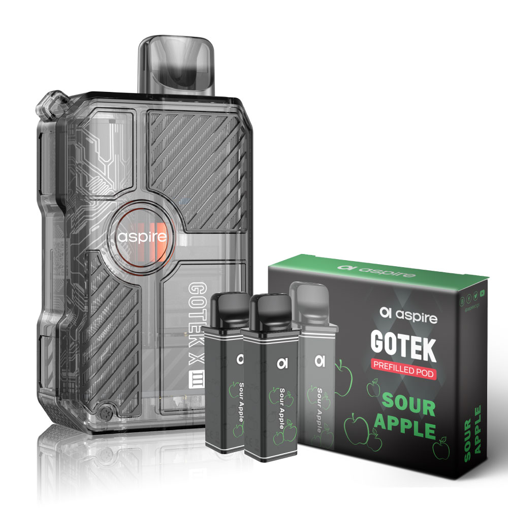 Aspire GOTEK X3 持ち運び シーシャ 電子タバコ ベイプ 使い捨て POD