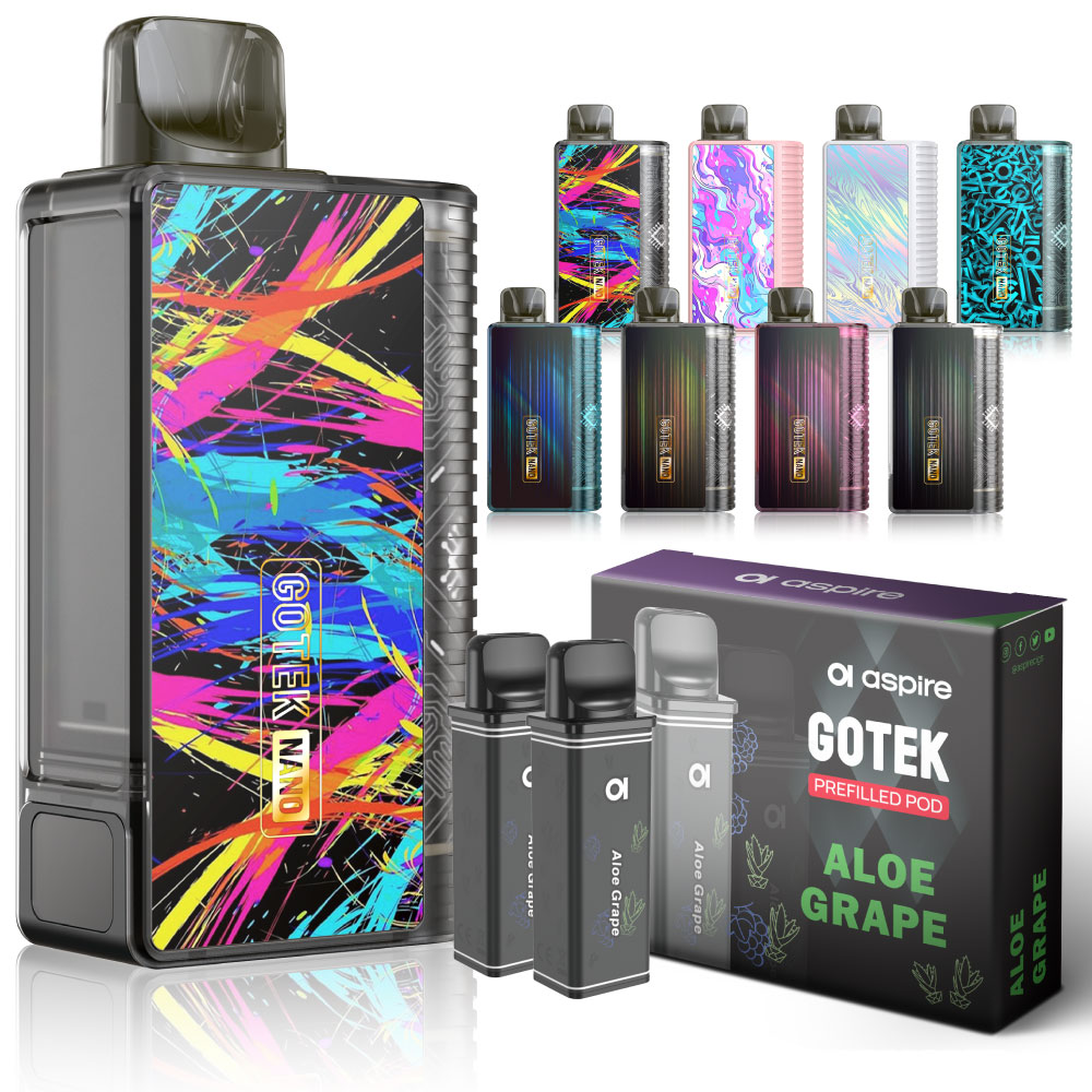 Aspire GOTEK Nano 持ち運び シーシャ 電子タバコ ベイプ 使い捨て POD