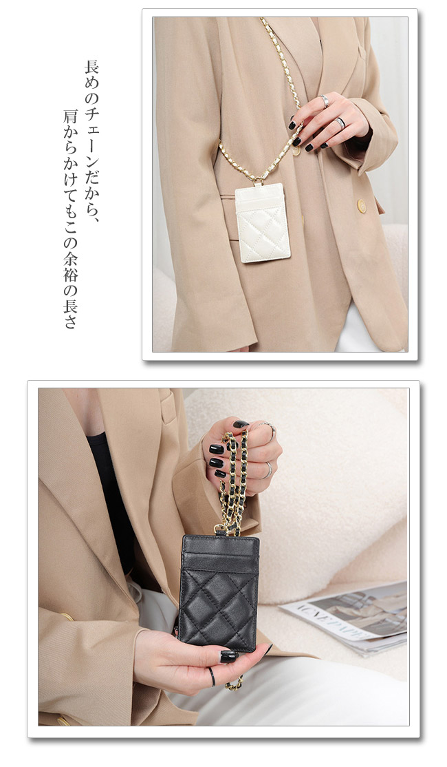 本革/革/牛革/レザー/レディース/女性用/カードケース/カードホルダー/名刺入れ/名刺ケース/財布/二つ折り/IDカード/定期券/カード収納/留め具/黒/人気/ブランド/小銭入れ/小銭いれ/財布