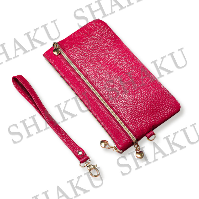 薄い財布 本革 スリム財布 ハンドストラップ レザー レディース財布