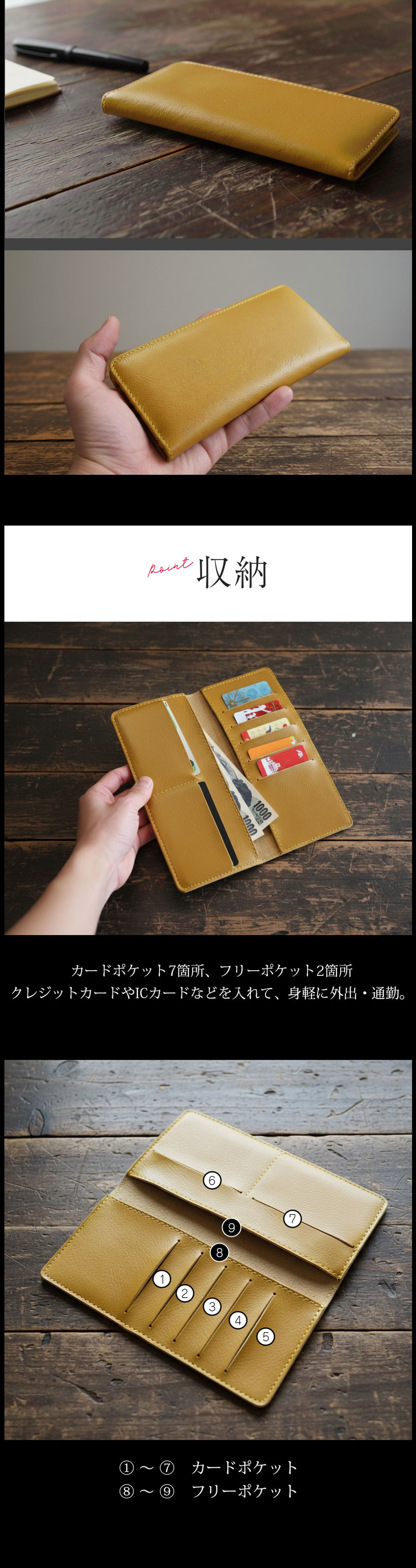 ズボンのポケットにスッと入っちゃうとってもスリムな本革メンズ長財布