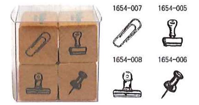こどものかお] ミニスタンプ4Pセット トランプ模様{1655-002} :1655 