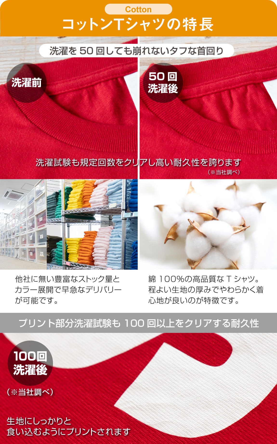 コットンTシャツ素材