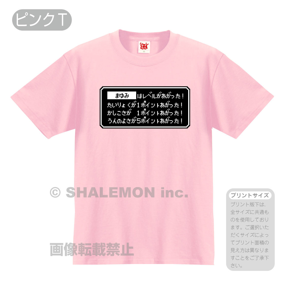 受験 合格祈願 応援 ( 選べる8色 Ｔシャツ 名入れ ○○はレベルがあがった！ ) RPG風 グッズ プレゼント 御守 祈願 絶対合格 サクラサク｜shalemon｜05