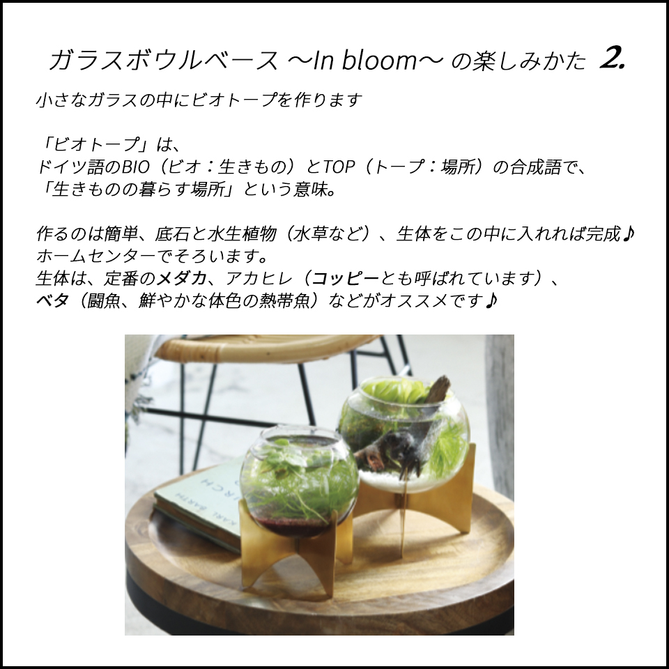 BIGサイズの波型ガラスボウル 緑色縁取り 金属スタンド付き ガラスボウルベースL【インブルーム】/スタンド付花瓶 花器 フラワー
