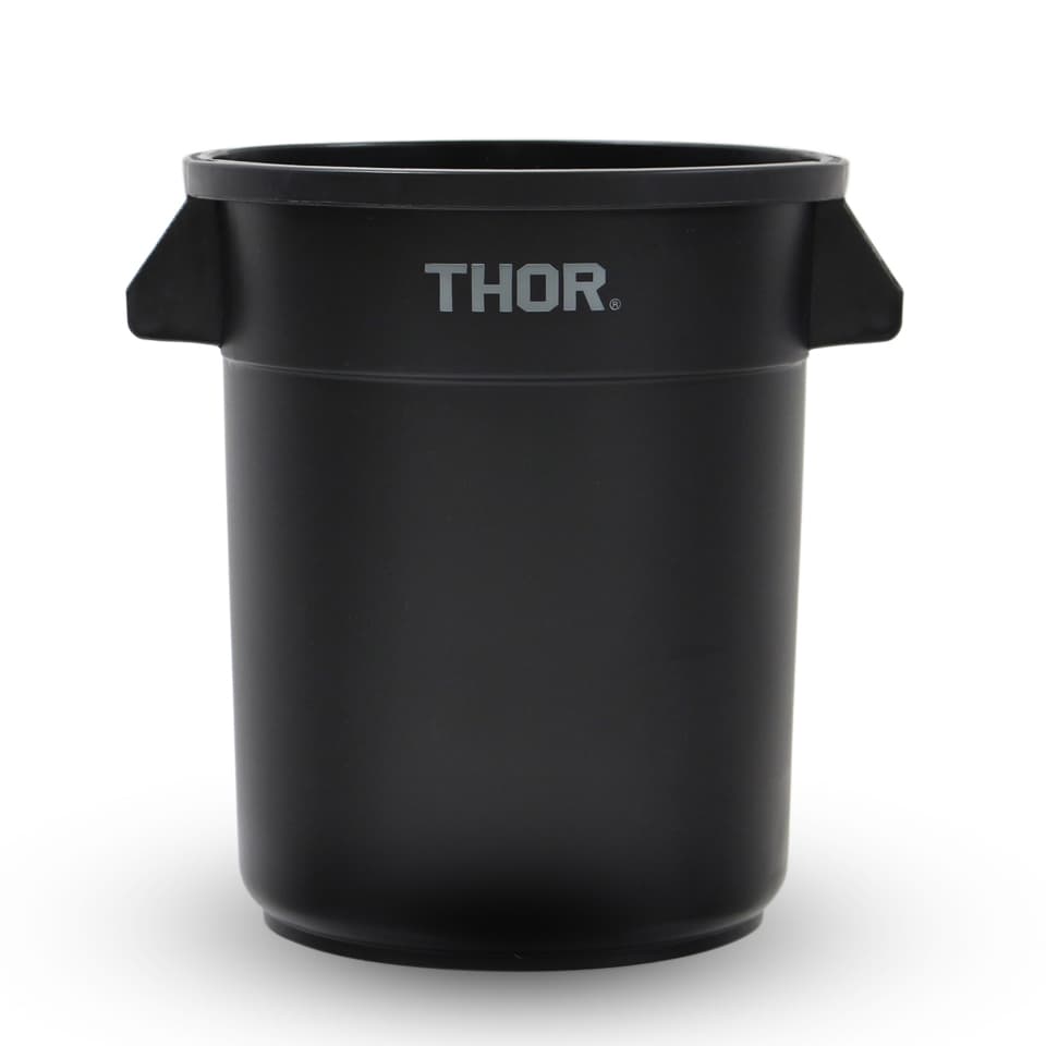 THOR Round Container DC 23L／ブラック 蓋別売 園芸用土 ダンボールコンポスト 堆肥作 ゴミ箱 収納 プランターカバー 観葉植物 かっこいい おしゃれ 黒 バケツ | THOR | 01