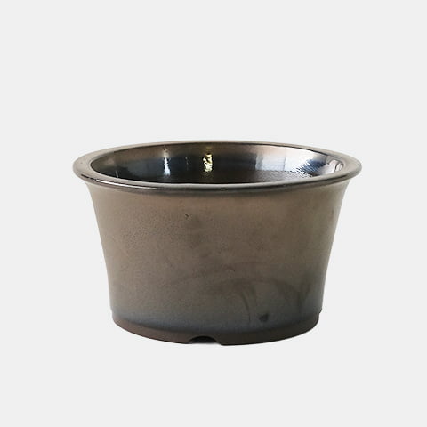 BONSAI PLANTER【 SORIGATA 】 ブロンズ Φ16.5cm×H9cm 陶器 植木鉢 ウ