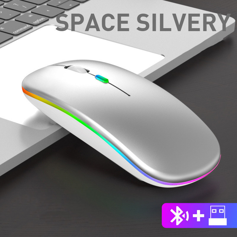 マウス ワイヤレスマウス 無線 充電式 Bluetooth 5.2 LED 光学式 超薄型 ワイヤレス ブルートゥース 高精度 小型 軽量 高感度｜share-21｜03