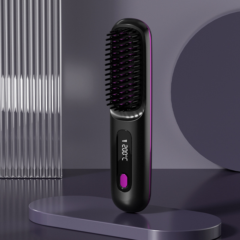 ヘアアイロン ストレート ヘアアイロンブラシ コードレス ヒートブラシ Type-C充電式 携帯用 3段階温度調整 急速加熱 軽量 ヘアケア 無線 |  | 01