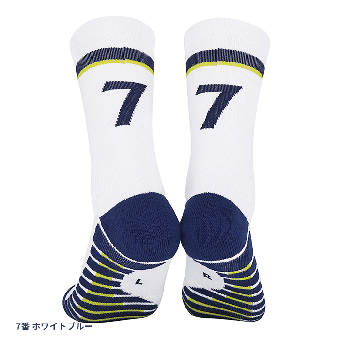 メンズ サッカーソックス 1足 7番 9番 10番 11番 30番 ２足セット大人用 サッカー 吸湿 タオル生地 サッカーストッキング フットサル 滑り止め スポーツソックス |  | 04