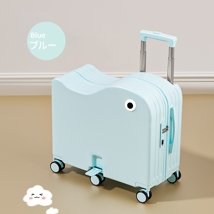 キッズ スーツケース 子供が乗れるスーツケース 家族旅行 六輪子供用 防犯ロック 荷物掛け ステップ付き カップホルダー付き 32L 35L 38L 40L 軽い 静音仕様 |  | 04
