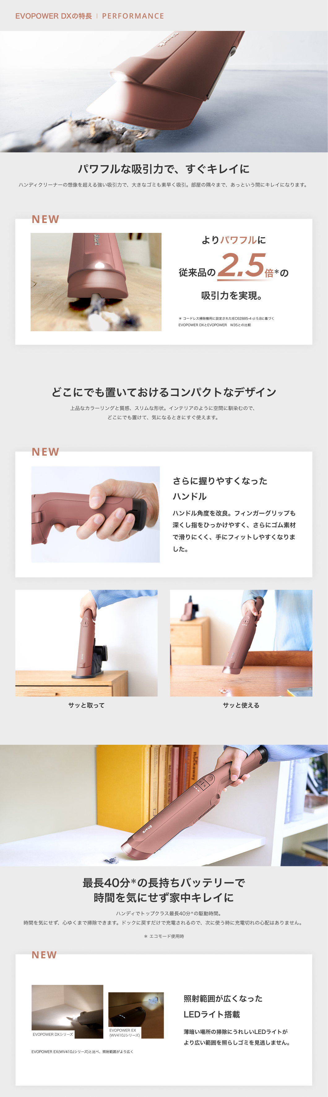 EVOPOWER DXの特長｜PERFORMANCE