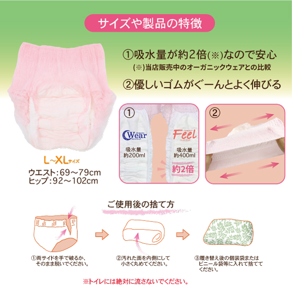 niconico 女性用 産褥 ショーツ ナプキン フィールオーガニック L-XL