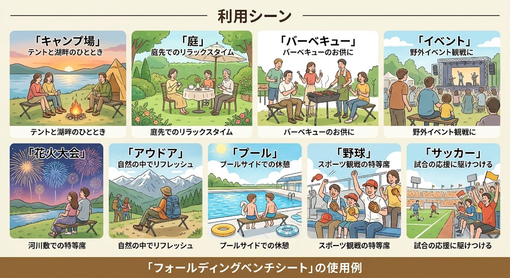 フォールディングベンチ 替えシート ベンチシート カラーお任せ