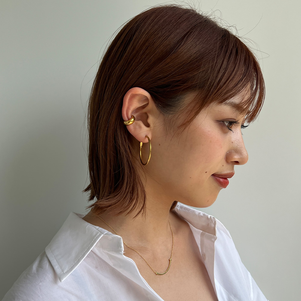 ピアス 金属アレルギー フープピアス 大ぶり チタン ニッケルフリー