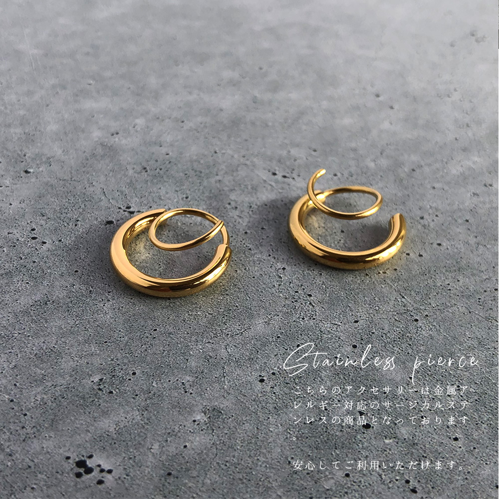 18k ねじれフープピアス sheil_ap0110