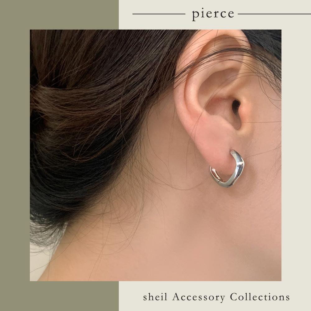 ピアス 金属アレルギー フープピアス スクエア フープ シンプル