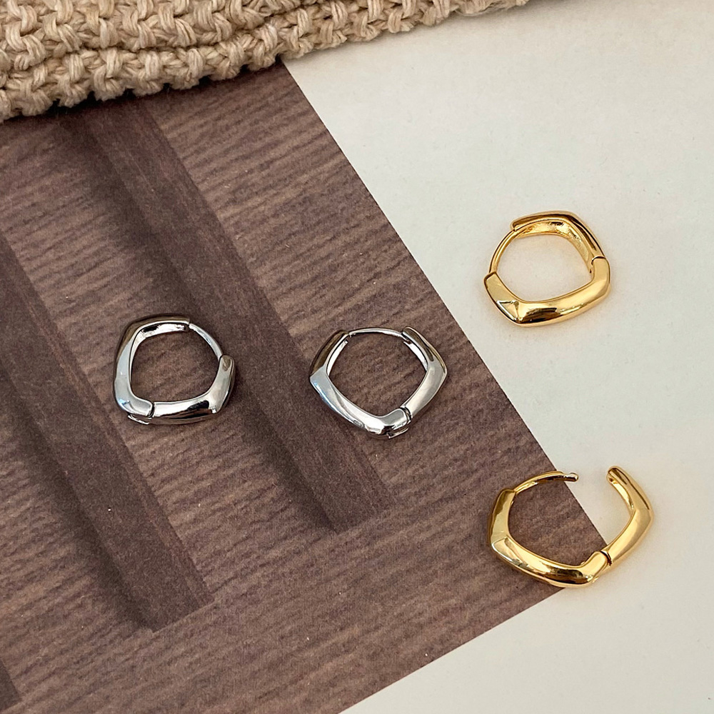 ピアス 金属アレルギー フープピアス スクエア フープ シンプル