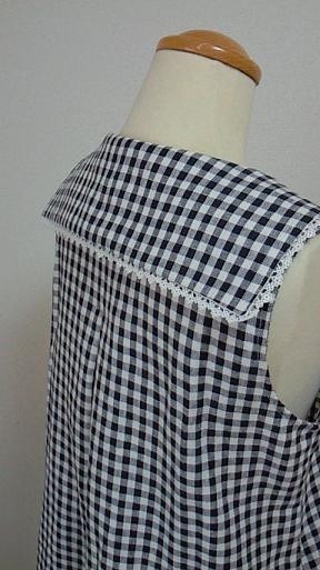 セーラーカラーノースリ−ブブラウス型紙（Ｍ〜５Ｌ）