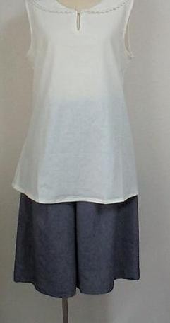 ガウチョパンツ型紙Ｓ〜５Ｌ（ウエストゴム）