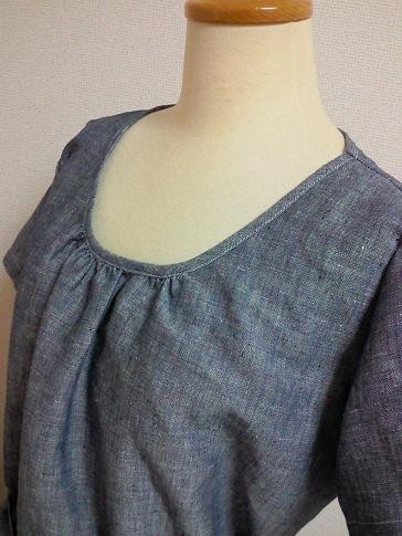 クルーネック袖付きワンピース型紙（M〜５Ｌ）