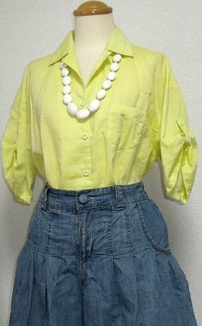 オープンカラーのブラウス型紙(M〜5L)