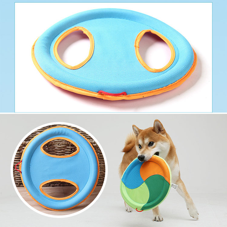 フリスビー 犬用 犬のフライングディスク 歯耐性 ゴム輪 麻布 ソフト 