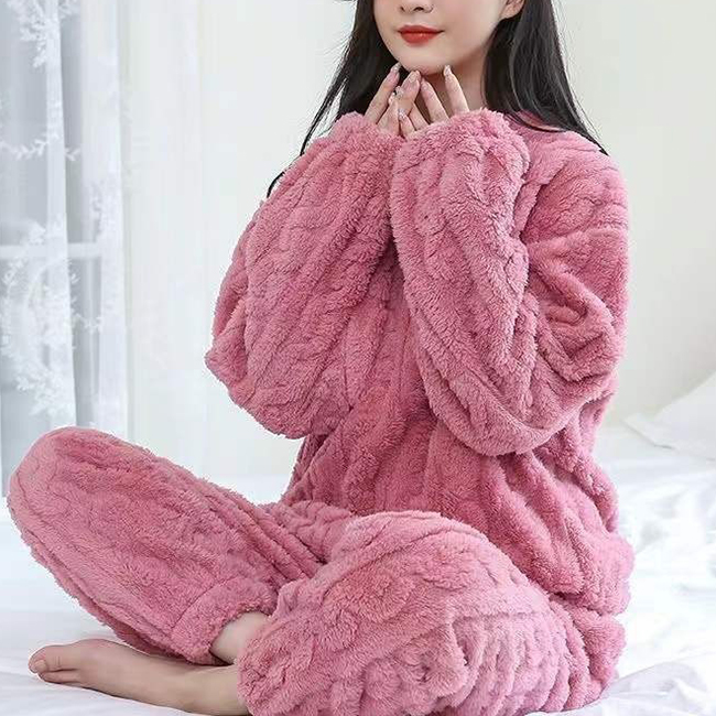 秋冬パジャマ レディース もこもこ 超保温 ルームウェア 上下セット