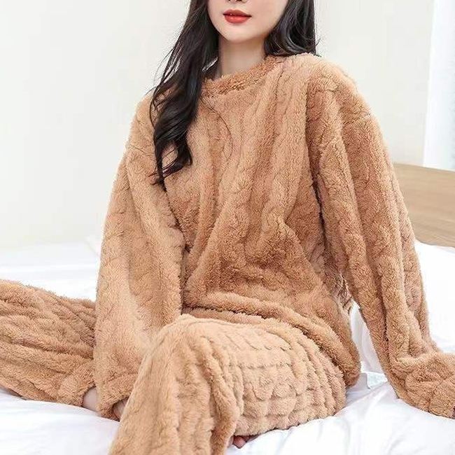 秋冬パジャマ レディース もこもこ 超保温 ルームウェア 上下セット