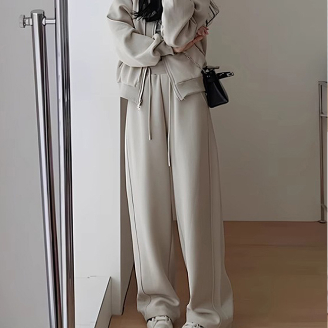 レディースセットアップ 2点セット カジュアルセット ワイドパンツ