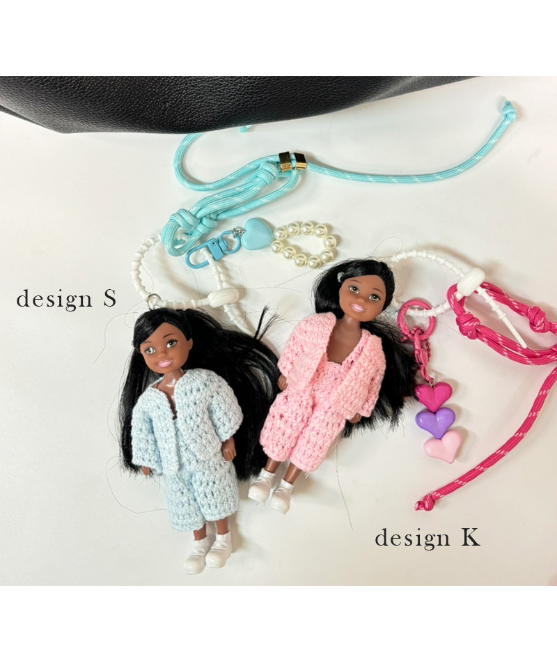 ドール チャーム 韓国 キーホルダー アクセサリー バービー 人形 バッグ リュック レトロ 服 おしゃれ かわいい 小物 飾り ビーズ リボン 雑貨 ファッション | ブランド登録なし | 10