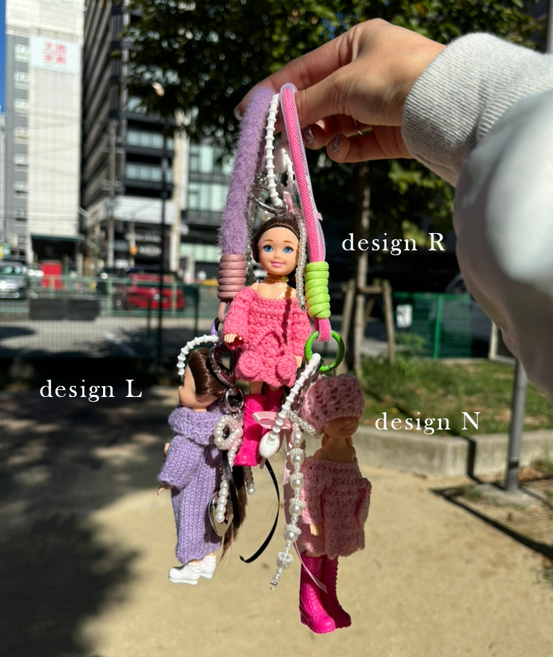 ドール チャーム 韓国 キーホルダー アクセサリー バービー 人形 バッグ リュック レトロ 服 おしゃれ かわいい 小物 飾り ビーズ リボン 雑貨 ファッション | ブランド登録なし | 06