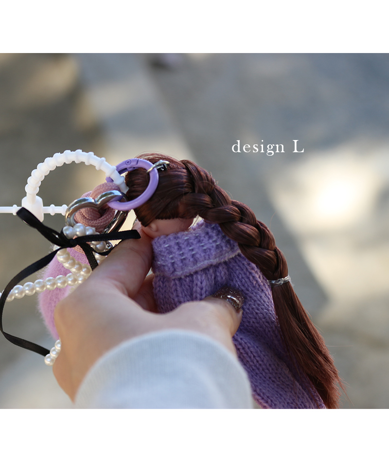 ドール チャーム 韓国 キーホルダー アクセサリー バービー 人形 バッグ リュック レトロ 服 おしゃれ かわいい 小物 飾り ビーズ リボン 雑貨 ファッション | ブランド登録なし | 08