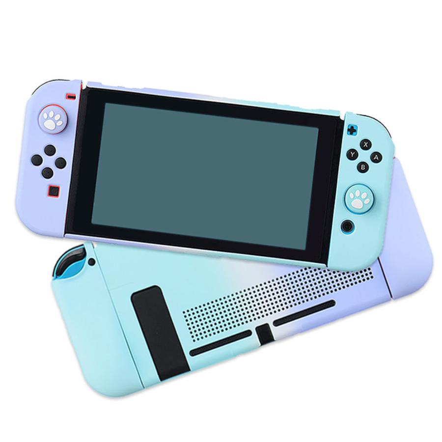 Nintendo switch　専用 カバー スイッチケース グラデーション ドッグ対応 Joy-Conカバー 分体式 セパレート 全面保護