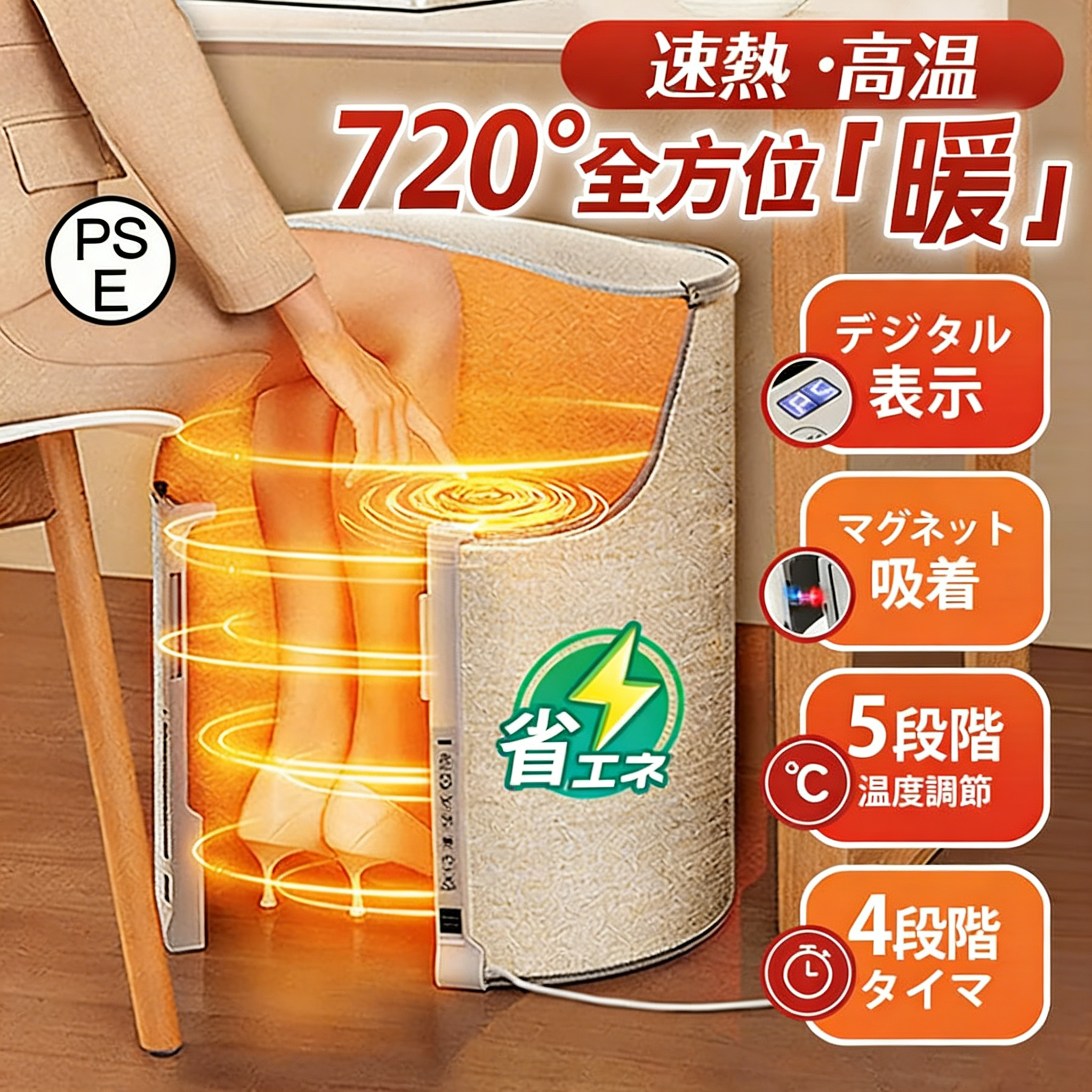 正規品】 パネルヒーター 足元 省エネ 高温版 360°発熱 丸形 遠赤外線