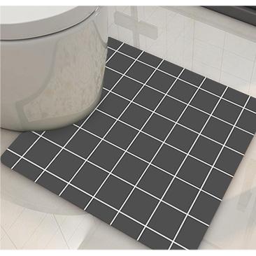 ノンアスベスト 珪藻土 トイレマット やわらか ソフト 冷たくない 速乾 吸水 洗える 清潔 抗菌 吸収 エコ タイル 柄 ナチュラル | ブランド登録なし | 01