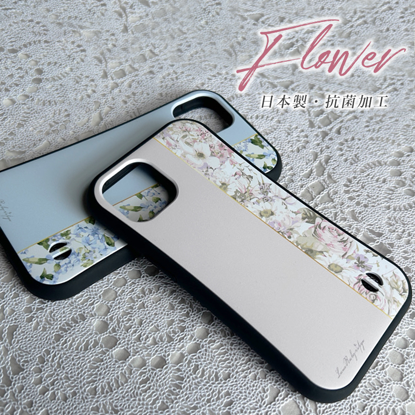 iphone16 e ケース 花柄 くすみ 北欧 iphone 15 14 ケース 13 mini se 15 Pro 12 Plus スマホケース 携帯ケース カバー iface 型 iphone用ケース 抗菌 日本製 | iPhone