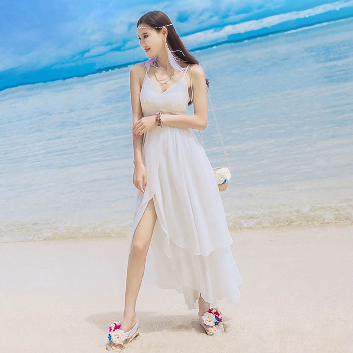 ワンピース ボヘミアン風 レディース セクシー 白 サマードレス 南国 旅行 マキシワンピ ビーチ 送料無料 Mi3572 Shiawase Clothes 通販 Yahoo ショッピング