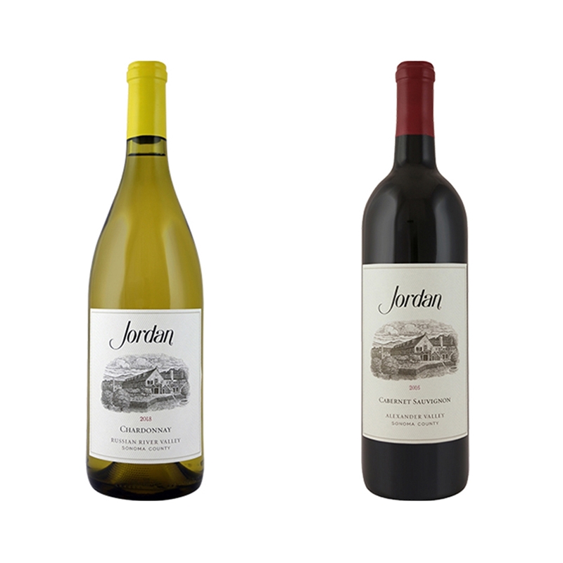 送料無料 ワインセット ジョーダン 飲み比べ２本セット インポーター直送品 カリフォルニア 白ワイン 赤ワイン ワインセット