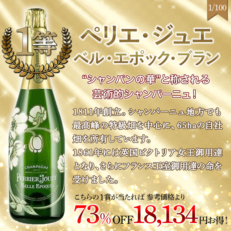 超高級シャンパンが当たる！プレミアムシャンパンくじ