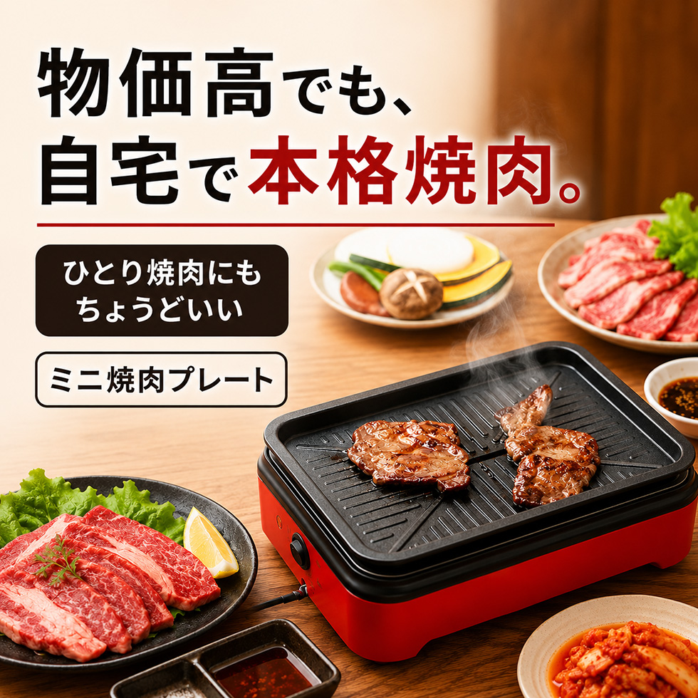 ミニ焼肉コンロ 電気 焼肉プレート ミニホットプレート 卓上 焼き鳥