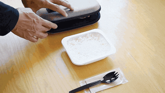ポータブルレンジポーチ 加熱デモ GIF 画像6