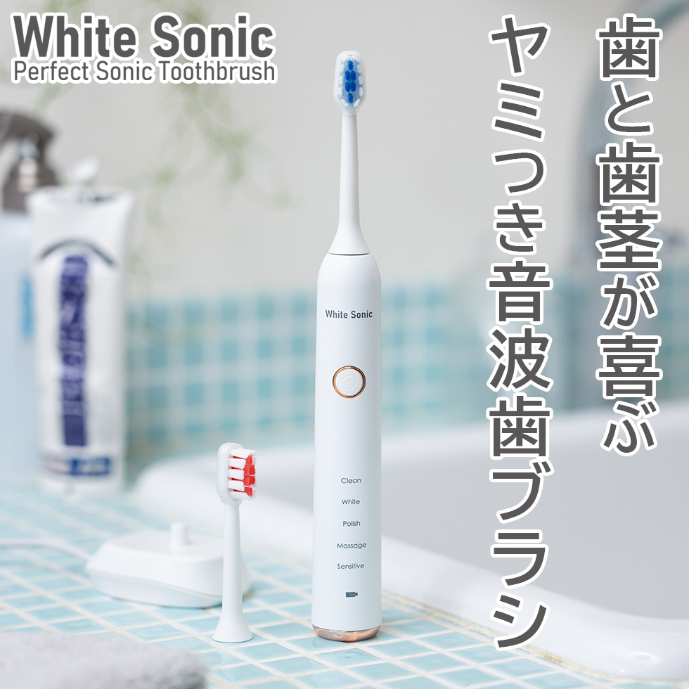 電動歯ブラシ 音波歯ブラシ ホワイトソニック White Sonic ホワイト